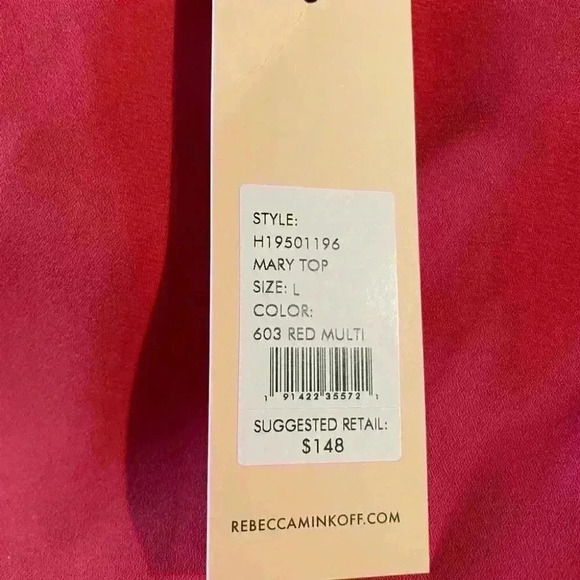 Rebecca Minkoff Mary Peplum Wrap Top sz L - Picture 4 of 4